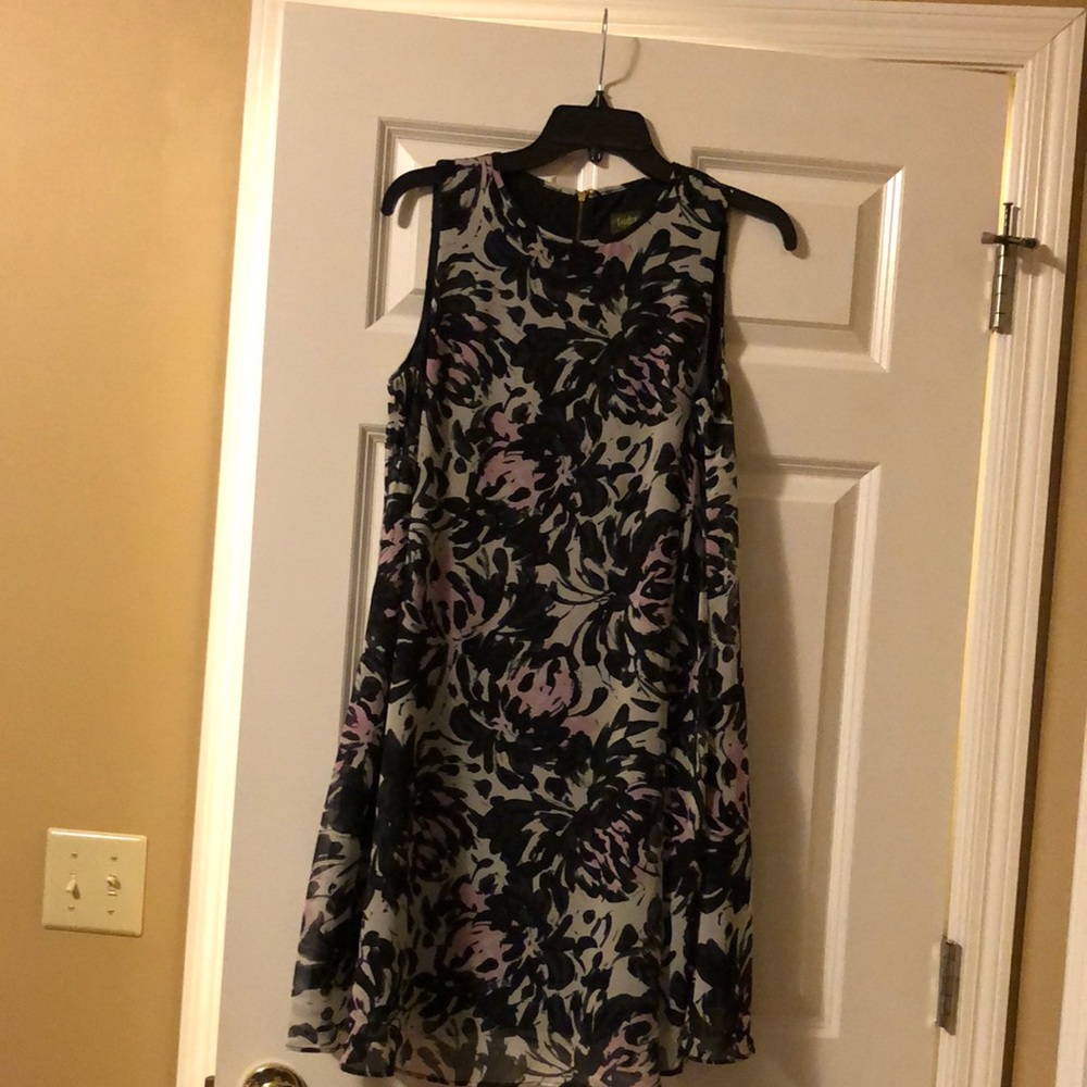 Summer dress lined with sheer overlay